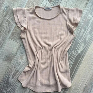 Blush Ces Femme Flutter Sleeve Top